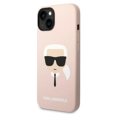 2. Etui Karl Lagerfeld Silicone Karl's Head na iPhone 14 Plus - różowe
