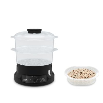 Tefal Minicompact VC139810 szybkowar parowy 2 kosz. Wolnostojący 800 W Czarny