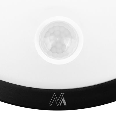 5. MACLEAN LAMPA LED Z CZUJNIKIEM RUCHU, CZUJNIK PIR, KOLOR CZARNY, 10W, IP65, 1000LM, BARWA NEUTRALNA MCE525 B