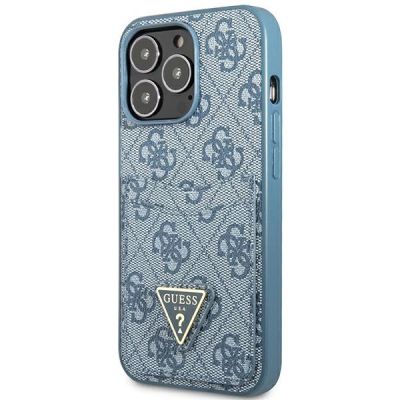 2. Etui Guess 4G Triangle Logo Cardslot na iPhone 13 Pro / 13 - niebieskie