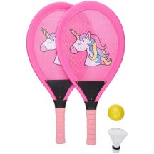 ZESTAW DO BADMINTONA TENISA JUMBO KID EDDY TOYS - UNICORN