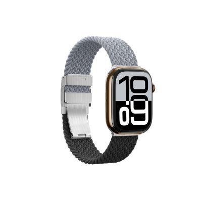 10. Zestaw 2 pasków AMAZINGTHING Blend Band do Apple Watch 45 / 46 / 49 mm - szaro-czarny / szary