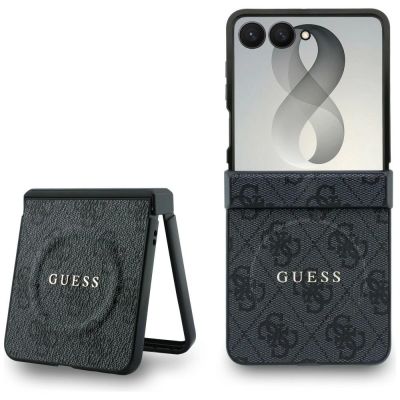 Etui Guess 4G Classic MagSafe na Samsung Galaxy Z Flip 8 - czarne