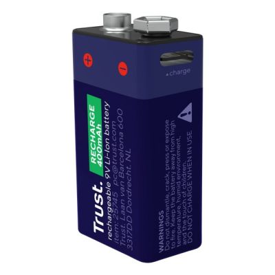6. Akumulator TRUST 9V ładowany przez USB-C