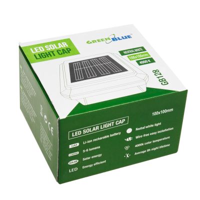 13. GREENBLUE LAMPA SOLARNA NA SŁUPEK 100*100 - DASZEK KOPERTOWY GB128