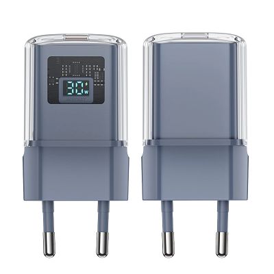 3. Ładowarka Acefast A53 PD 30W GaN USB-C z wyświetlaczem - szara