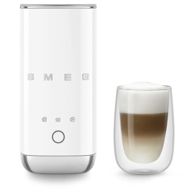 19. Spieniacz do mleka Smeg MFF02WHEU Biały 50's Style (podgrzewanie mleka, spienianie na ciepło i spienianie na zimno)