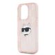 6. Etui Karl Lagerfeld IML Choupette Head & Monogram na iPhone 15 Pro Max - różowe