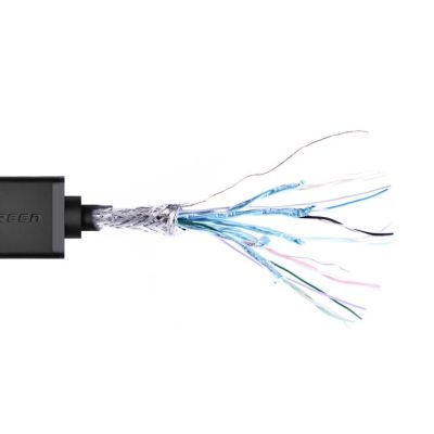 10. Ugreen kabel adapter przejściówka HDMI (żeński) - mini HDMI (męski) 4K 60 Hz Ethernet HEC ARC audio 32 kanały 22 cm czarny (20137)