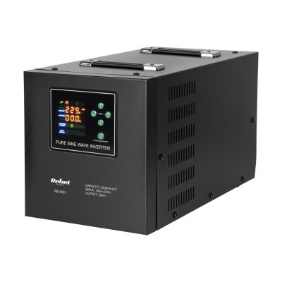 Zasilacz awaryjny Rebel POWER-2200-LFP4 - przetwornica z czystym przebiegiem sinusoidalnym i funkcją ładowania 12V 230V 2200VA/1600W