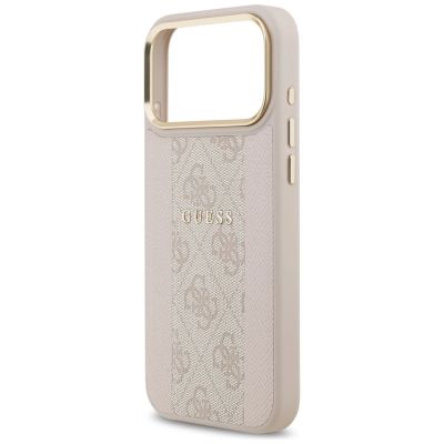 6. Etui Guess 4G Stripe MagSafe na iPhone 17 Pro Max - różowe