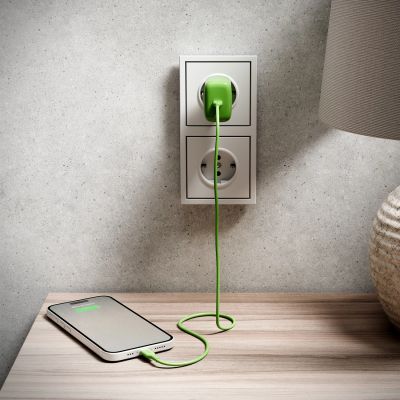 7. Ładowarka sieciowa Puro Pro Lite 30W USB-C  - zielona