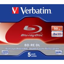 Verbatim BD-RE DL 50GB 2 x 5 Pack Jewel Case 5 szt.