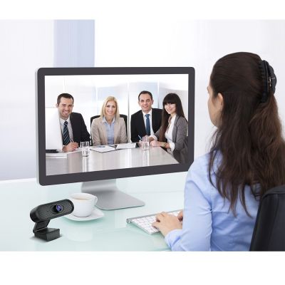 4. NANORS KAMERKA INTERNETOWA USB HD 1080P (1920X1080) Z WBUDOWANYM MIKROFONEM, DŁUGOŚĆ PRZEWODU 1,7M 25FPS RS680