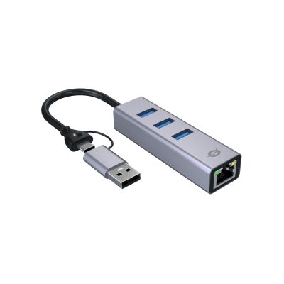 2. Conceptronic ABBY25G stacja dokująca Przewodowa USB 3.2 Gen 1 (3.1 Gen 1) Type-A + Type-C Szary