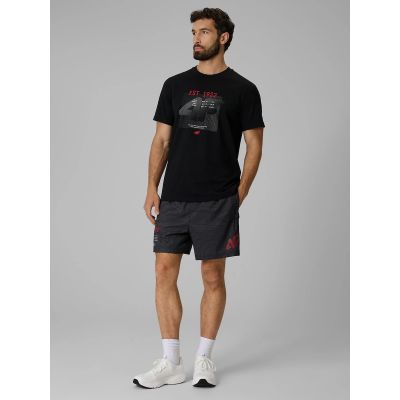 3. T-shirt regular z nadrukiem męski 4F 4FRSS26TTSHM4039-20S