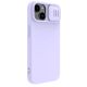 3. Nillkin CamShield Silky Silicone Case etui iPhone 14 Plus pokrowiec z osłoną na aparat fioletowy