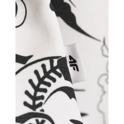 5. Bluza dresowa nierozpinana z kapturem dziewczęca 4F 4FJRAW25TSWSF2348-90A