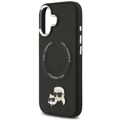 6. Etui Karl Lagerfeld Karl & Choupette Pins MagSafe do iPhone 17 - czarne