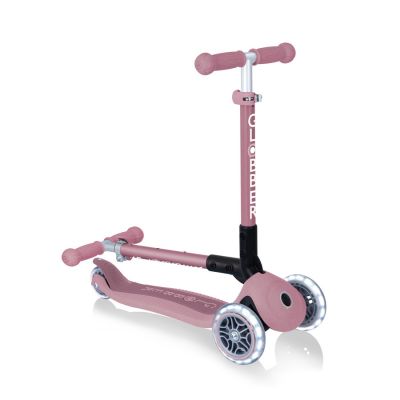 3. Hulajnoga 3-kołowa Globber Foldable Lights ECOlogic Berry 692-510