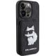 4. Etui Karl Lagerfeld Saffiano Cardslots and Stand Monogram Choupette do iPhone 15 Pro - czarne