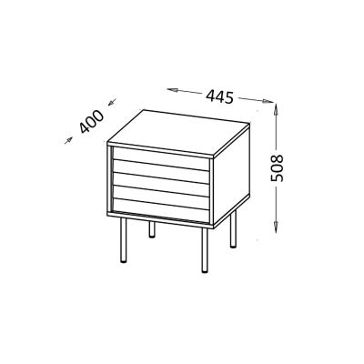 3. Szafka nocna 2szt CORTINA 45x40x51 czarny