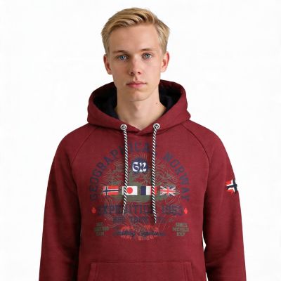10. Bluza Geographical Norway DB 100 M WZ3006H/GN-Burgundy