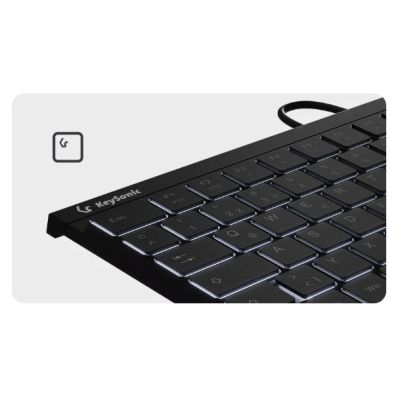 5. KeySonic KSK-5011ELC (DE) klawiatura Dom USB QWERTZ Niemiecki Czarny