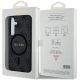 7. Etui Guess 4G Collection Leather Metal Logo MagSafe na Samsung Galaxy S24 - czarne
