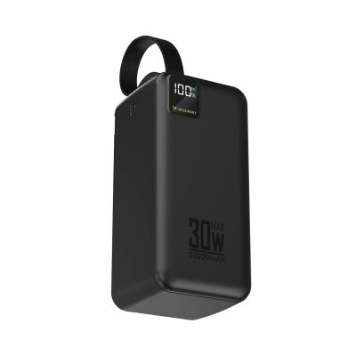3. Powerbank Wozinsky W8-B 50000mAh 30W 2xUSB-A i 2xUSB-C i USB micro z latarką - czarny