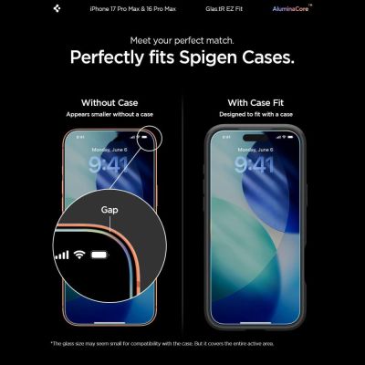 3. Szkło hartowane Spigen Glas.tR EZ Fit na iPhone 16 Pro Max / 17 Pro Max - 2 szt.