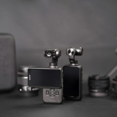 11. Kamera Ordro Pocket M5 z 3-osiowym gimbalem, 5K, do vlogowania i YouTube – czarna