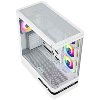 12. MODECOM OBUDOWA VOLCANO AQ 200 ARGB MIDI BIAŁA