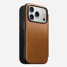 Nomad Modern Leather Folio pokrowiec na telefon komórkowy 16 cm (6.3") Opalony/Jasnobrązowy