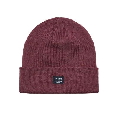 11. Czapka Jack & Jones Jacdna Beanie Noos M 12092815 bordowa