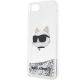 6. Etui Karl Lagerfeld Glitter Choupette Head na iPhone 7 / 8 / SE 2020 / SE 2022 - srebrne