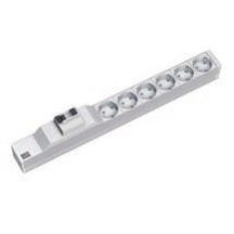 Bachmann 333.411 rozdzielacz zasilania PDU 6 x gniazdo sieciowe 1U Szary, Srebrny
