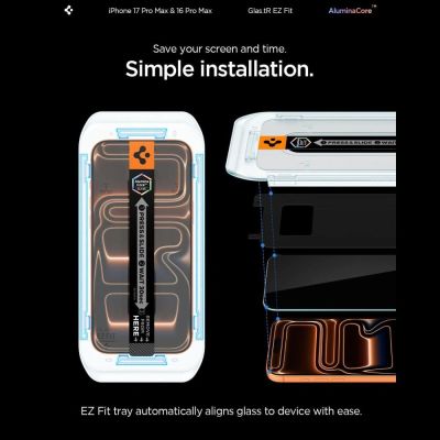 7. Szkło hartowane Spigen Glas.tR EZ Fit na iPhone 16 Pro Max / 17 Pro Max - 2 szt.