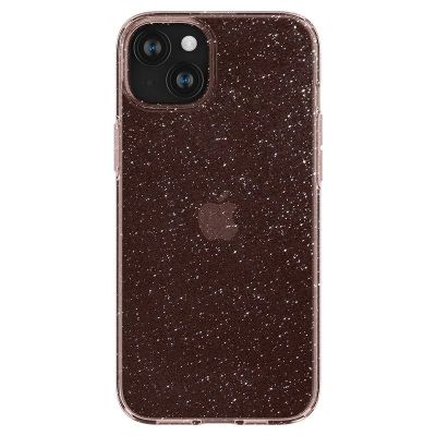 6. Etui Spigen Liquid Crystal Glitter na iPhone 15 Plus - różowo-przezroczyste