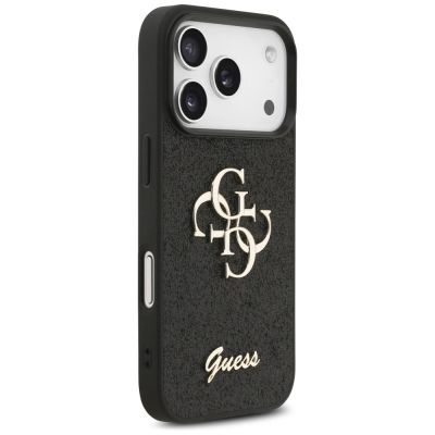 4. Etui Guess Fixed Glitter Big 4G na iPhone 17 Pro - czarne