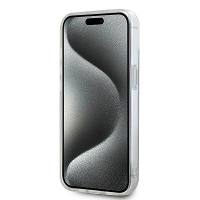 5. Etui DKNY IML Mono & Stripe MagSafe na iPhone 15 / 14 / 13 - beżowe