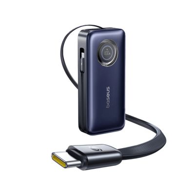 5. Powerbank Baseus EnerCore CR11 20000mAh 100W ze zwijanym kablami USB-C - czarny