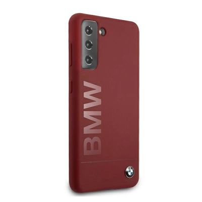 4. Etui BMW Silicone Signature Logo na Samsung Galaxy S21+ - czerwone