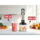 13. ELDOM BLENDER WIELOFUNKCYJNY BL250 VEXI 800W CZARNO-SREBRNY METALOWA KOŃCÓWKA DO ROZDRABNIANIA, POJEMNIK Z NOŻEM SIEKAJĄCYM O