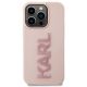 3. Etui Karl Lagerfeld 3D Rubber Glitter Logo na iPhone 15 Pro - różowe