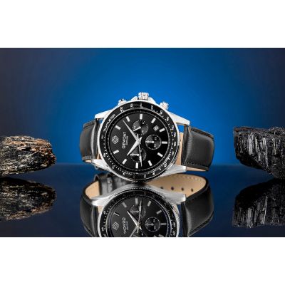 5. Zegarek Męski Giewont Chronograph Sapphire Czarny GW3520-A4