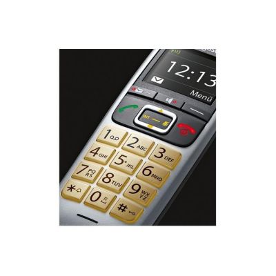 5. Telefon Gigaset E560 z systemem DECT, identyfikacja dzwoniącego, Czarny, Srebrny