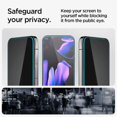 9. Szkło prywatyzujące Spigen Glas.TR "Ez Fit" Privacy HD 2-pack na Google Pixel 9 / 9 Pro
