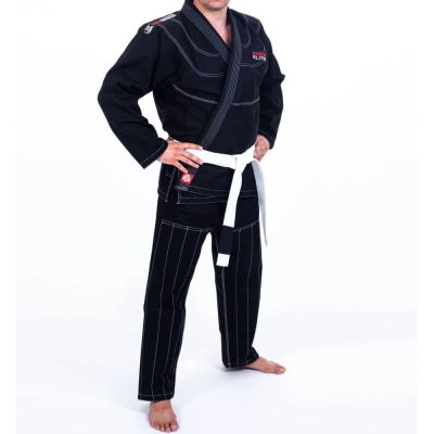 8. Kimono / GI do treningu BJJ - Czarne DBX ELITE A0 + PAS A0