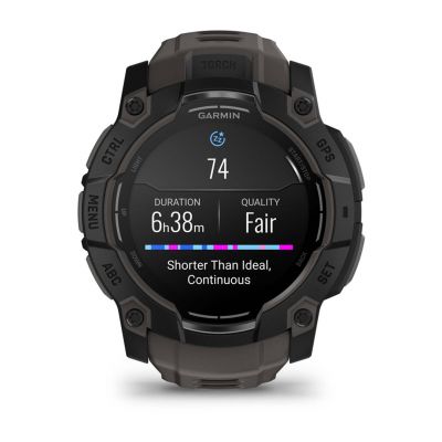9. Zegarek Garmin Instinct 3 – 50 mm AMOLED Black met charcoal band